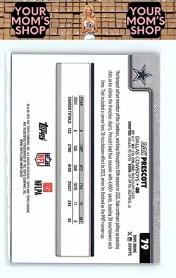 2025 Topps Chrome #79 Dak Prescott Red White and Blue Refractor - Image 2