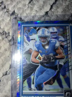 2025 Panini Donruss Optic Amon Ra St Brown #66 Rocket Emoji SP - Image 3