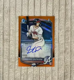 2025 Bowman Draft Tate Southisene Chrome Prospect Auto Orange Refractor #/25 - Image 1