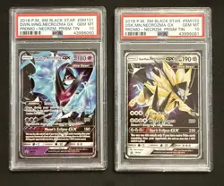 SEQUENTIAL PSA 10 LOW POP PRISM TIN PROMO SM101 & SM102 NECROZMA GX POKEMON 2018 - Image 1