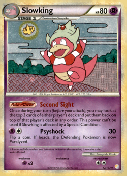 LP+ Reverse Holo Slowking 12/123 HeartGold & SoulSilver Pokemon Sumiyoshi Kizuki - Image 1