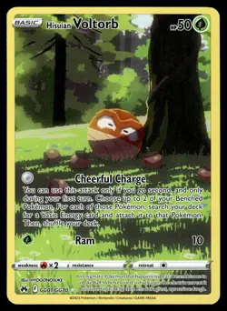 Hisuian Voltorb GG01/GG70 Holo Crown Zenith Galarian Gallery Pokemon NM - Image 1