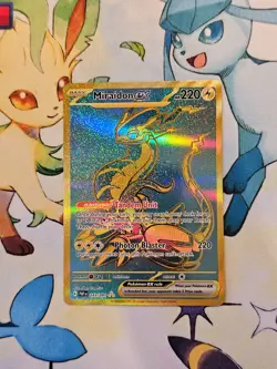 Pokemon TCG Miraidon EX 243/091 - Paldean Fates Gold Hyper Rare Card (Near Mint) - Image 2