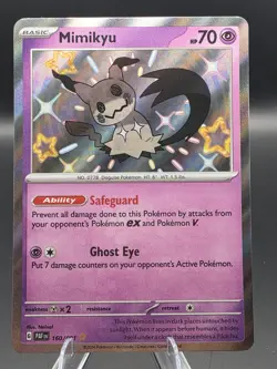 Mimikyu 160/091 Shiny Rare Paldean Fates Pokemon Holo Near Mint - Image 1