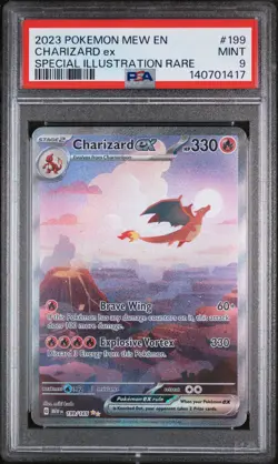 2023 POKEMON MEW EN-151 SPECIAL ILLUSTRATION RARE #199 CHARIZARD EX PSA 9 - Image 1