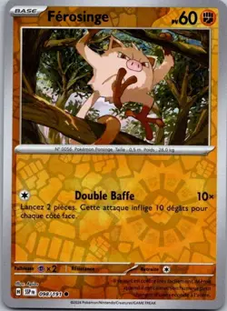 Carte Pokemon Ferosinge 098/191 Reverse 2024 - Image 1