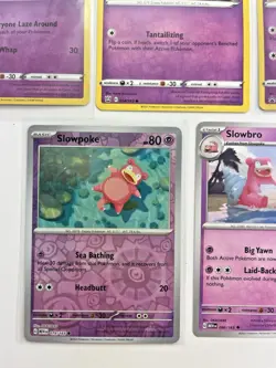 Pokemon TCG Lot Of 5 Galarian Slowpoke Slowbro Holo Rare Common - Image 3