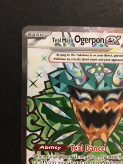 Pokemon Teal Mask Ogerpon ex 190/167 Ultra Rare Twilight Masquerade Holo NM - Image 4
