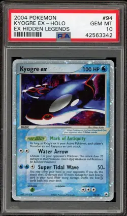 Pokemon Kyogre ex EX Hidden Legends Holo Ultra Rare #94 PSA 10 Gem Mint - Image 1