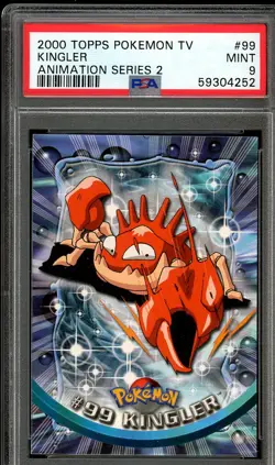 2000 Topps Pokemon TV Animation Series 2 #99 Kingler PSA 9 Mint - Image 1