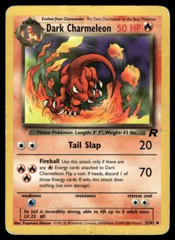 DARK CHARMELEON - 32/82 Uncommon Team Rocket Pokemon Unlimited HP - Image 1