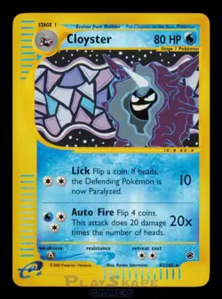 Pokemon Card Cloyster 42/165 Expedition Base Set Reverse Holo Foil Rare LP 2002 - Image 1