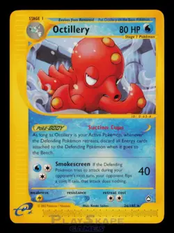 Pokemon Card Octillery 26/147 Aquapolis Rare WOTC Vintage NM 2003 - Image 1