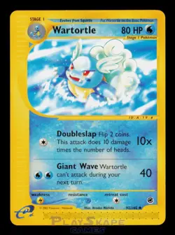 Pokemon Card Wartortle 92/165 Expedition Base Set Uncommon LP 2002 - Image 1