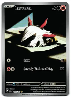 Larvesta 196/191 - 🌊 Surging Sparks Illustration Rare Pokemon TCG 🖤 - LP - Image 1