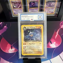 Dark Machamp Holo 10 2000 Pokemon Team Rocket PokeGrade 8! Mint Condition! - Image 1
