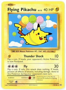 Flying Pikachu 110/108 Secret Rare Evolutions Pokemon NM - Image 1