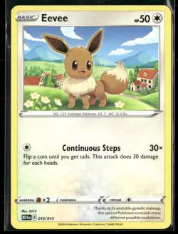 Eevee 013/015 Promo McDonald's Promos 2024 Pokemon Near Mint - Image 1
