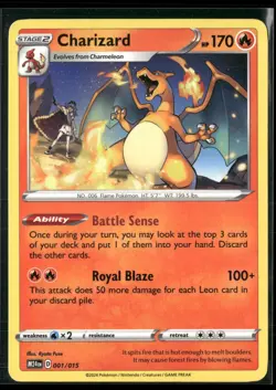 Charizard 001/015 Promo McDonald's Promos 2024 Pokemon Near Mint - Image 1