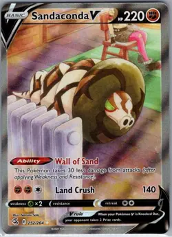 Sandaconda V (Alternate Full Art) 252/264 Fusion Strike - Pokemon Card - NM - Image 1