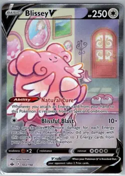 Blissey V (Alternate Full Art) 183/198 SWSH06 Chilling Reign - Pokemon Card - NM - Image 1