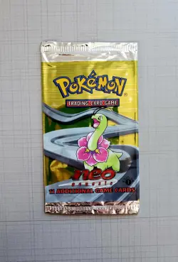 Pokemon Booster Neo Genesis 1. Edition Artwork Meganium 1. Auflage WOC EMPTY - Image 1