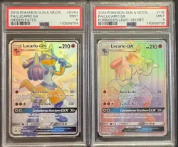 SEQUENTIAL PSA 9 LUCARIO GX SV64 HIDDEN FATES 135 SECRET FORBIDDEN LIGHT POKEMON - Image 1