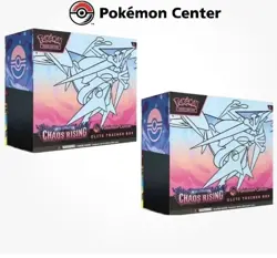 X2 Pokemon Center Exclusive Chaos Rising Elite Trainer Box (ETB) New & Sealed - Image 1