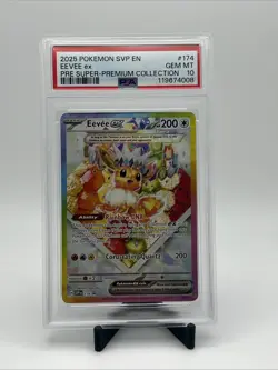2025 Pokemon SPC Promo Eevee EX 174 PSA 10 Gem Mint Black Star Promo - Image 1