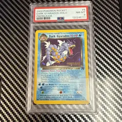 Dark Gyarados Holo Prerelease Promo 8/82 Team Rocket Pokemon PSA 8 NM-MT - Image 1