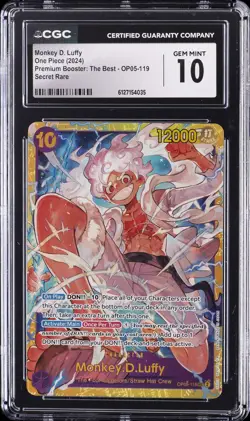 2024 ONE PIECE PREMIUM BOOSTER: THE BEST - SR MONKEY D. LUFFY CGC 10 GEM MINT - Image 1