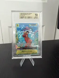 2024 One Piece Two Legends Monkey.D.Luffy Treasure Rare Alt Art #OP07-109 BGS 10 - Image 1