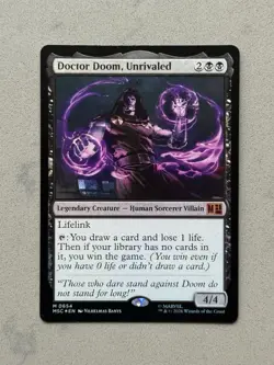 Doctor Doom, Unrivaled (Foil) 654 Mythic MTG Magic Marvel Super Heroes - NM - Image 1