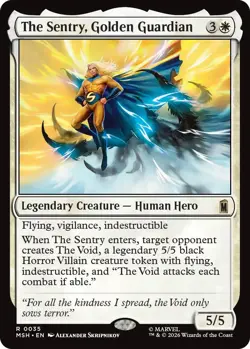 The Sentry, Golden Guardian 35 Rare MTG MSH NM - Image 1