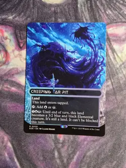 Creeping Tar Pit (0009) (Borderless) Edge of Eternities: Stellar Sights MTG NM - Image 1