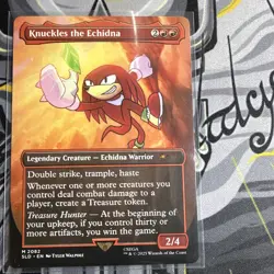 Wizards of the Coast MTG Knuckles the Echidna SLD #2082 Borderless Mythic Red - Image 1