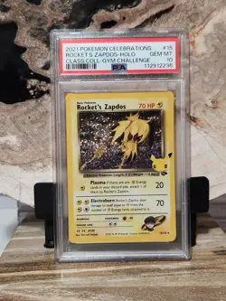 Pokemon PSA 10 GEM MINT Rocket's Zapados #15 Celebrations Holo - Image 1