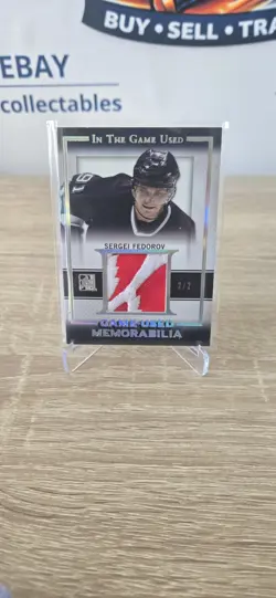 Sergei Fedorov ITG Game Used Memorabilia Patch 2/2 Rare Jumbo Logo Patch HOF - Image 1