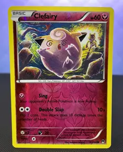 Pokemon TCG Clefairy 81/122 Reverse Holo Common BREAKPoint 2016 Pokemon Card - Image 1