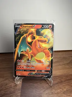 Pokemon TCG Charizard v Ultra Rare Holo Card 018/159 Crown Zenith - Image 1