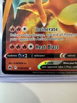 Pokemon TCG Charizard V Crown Zenith 018/159 Holo Ultra Rare - Image 2