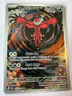 Pokemon TCG Yveltal Pokemon Paradox Rift Illustration Rare 205/182 Near Mint - Image 1