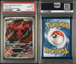 Pokemon TCG Yveltal 205/182 Paradox Rift Illustration Rare PSA 10 Gem Mint - Image 1