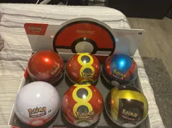 Pokemon 2025 Q4 Poke Ball Tin Display Set Of 6 Pokeballs New Sealed Unopened - Image 2