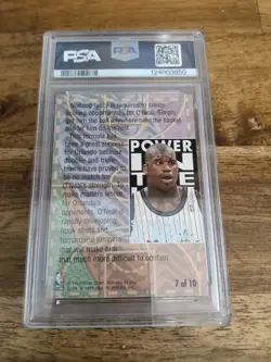 Shaquille O'Neal 1994 Fleer Ultra Power In The Key PSA 7 NBA Basketball Shaq - Image 2