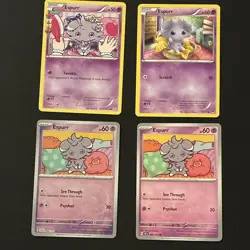Pokemon TCG Espurr 4-Card Lot English including RC14/RC32 - Image 1