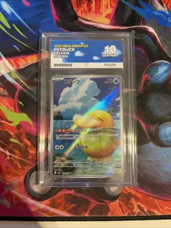 Psyduck 2025 Mega Dream Ex Art Rare ACE 10 Gem mint - Image 1