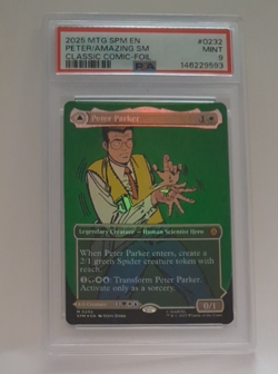 PSA 9 Peter Parker Borderless FOIL Spider-Man Magic the Gathering MTG - Image 1