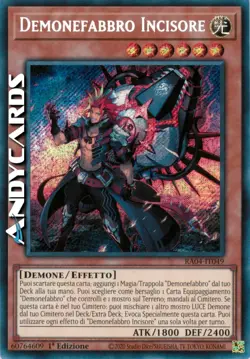 DEMONEFABBRO INCISORE (Fiendsmith Engraver) Segreta • RA04 IT049 • 1Ed • Yugioh! - Image 1