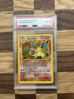 Charizard 4/102 PSA 6 1999 Base Set Pokemon Unlimited Holo WOTC Vintage CLEAN - Image 1